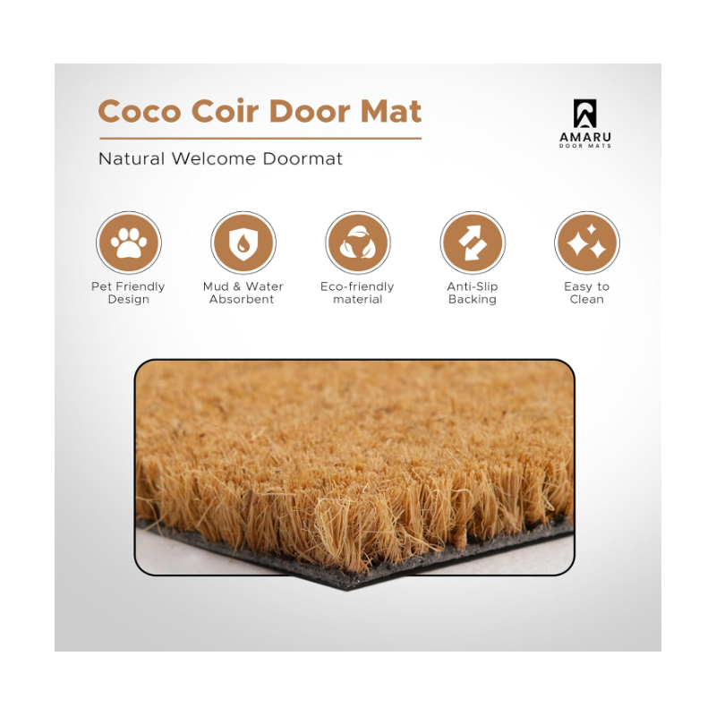 Door Mat with Heavy Duty Backing