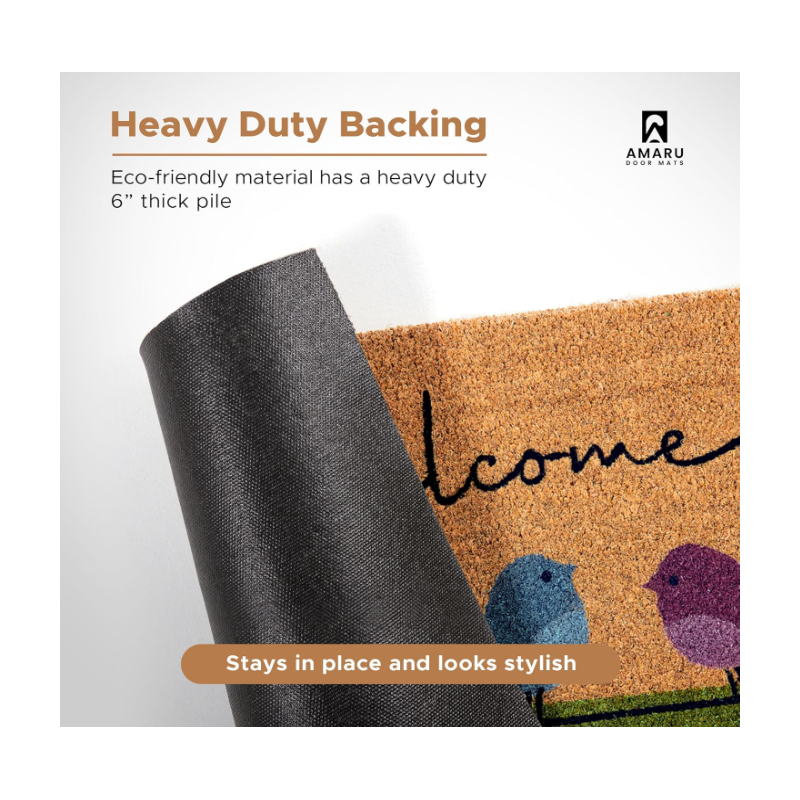 Door Mat with Heavy Duty Backing