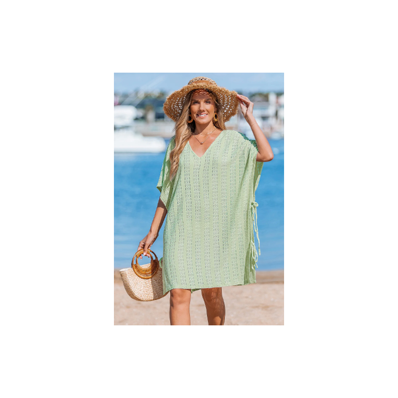 Spring Fling Green Cover-Up Mini Dress Spring Fling Green Cover-Up Mini Dress