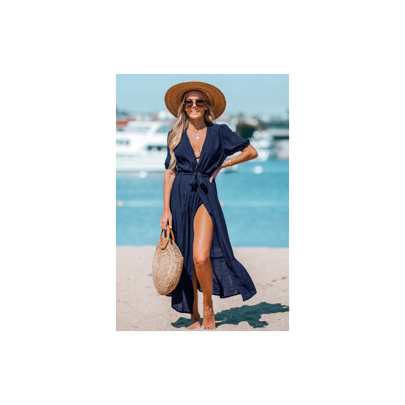 Moonlit Drape Navy Cover-Up Kimono Moonlit Drape Navy Cover-Up Kimono