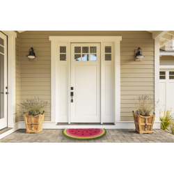 Colorful Design Natural Coir Doormat, Watermelon