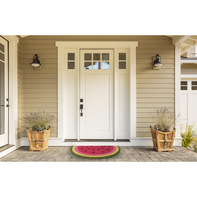 Colorful Design Natural Coir Doormat, Watermelon