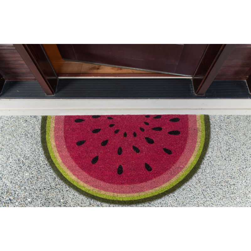 Colorful Design Natural Coir Doormat, Watermelon