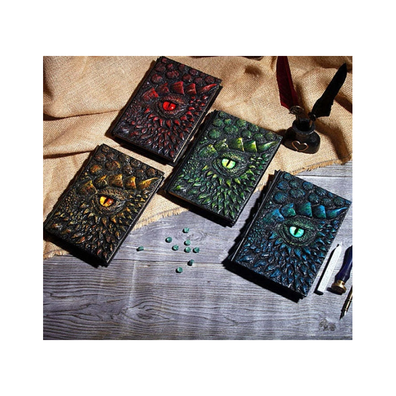 Embossed Bird Eye Resin Notebooks, Retro Travel Journals