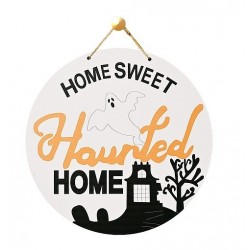 CREATCABIN Wooden Pendant Decorations, with Jute Twine, for Party Gift Home Decoration, Halloween Theme (026TK2)