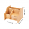 Beech Wood Cosmetic Drawer Storage Organizer Box
