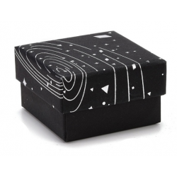 Cardboard Jewelry Boxes, with Black Sponge Mat, for Jewelry Gift Packaging, Square with Galaxy Pattern