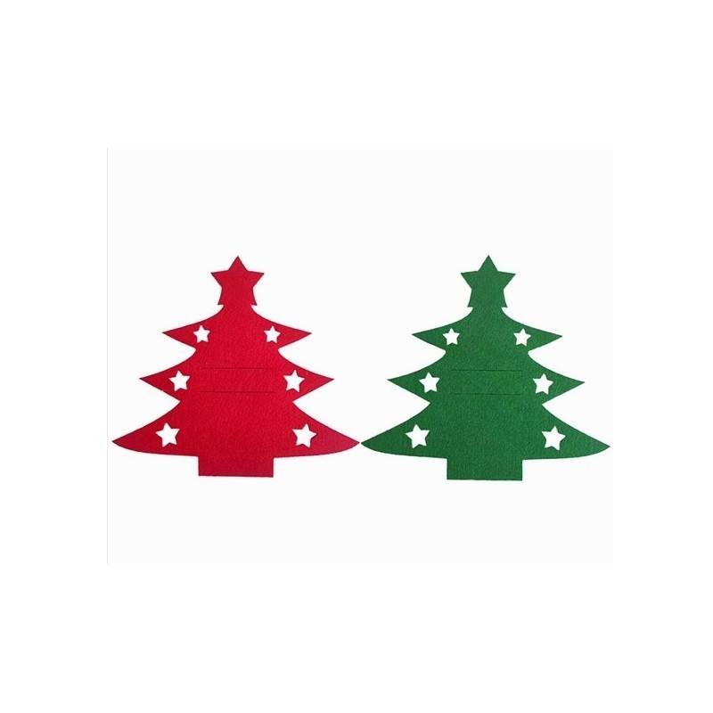 Felt Christmas Tree Cutlery Bags, Cutlery Holders for Christmas Table Decoration Party (02TA5T) Felt Christmas Tree Cutlery Bags, Cutlery Holders for Christmas Table Decoration Party (02TA5T)