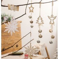 Wooden Pendant Decorations, for Christmas Tree Hanging Ornaments (02T9YF)