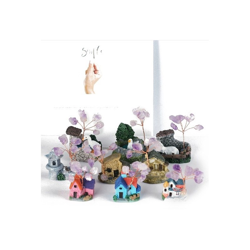 Natural Amethyst Chips Tree Decorations, Energy Stone Gift for Home Desktop Decoration (02RBMP) Natural Amethyst Chips Tree Decorations, Energy Stone Gift for Home Desktop Decoration (02RBMP)