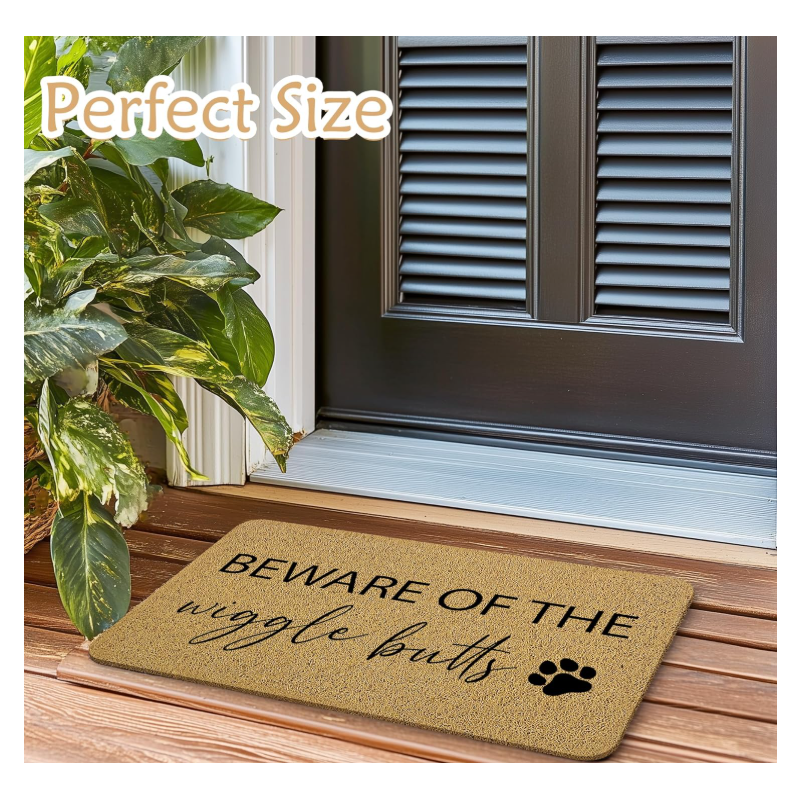 Funny Dog Door Mat, Dog Welcome Mat