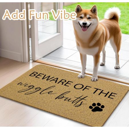 Funny Dog Door Mat, Dog Welcome Mat
