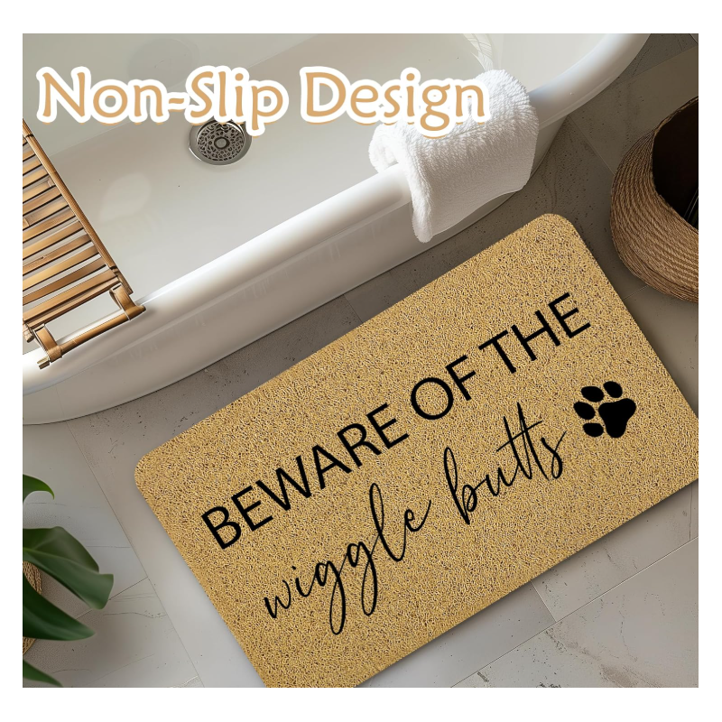 Funny Dog Door Mat, Dog Welcome Mat